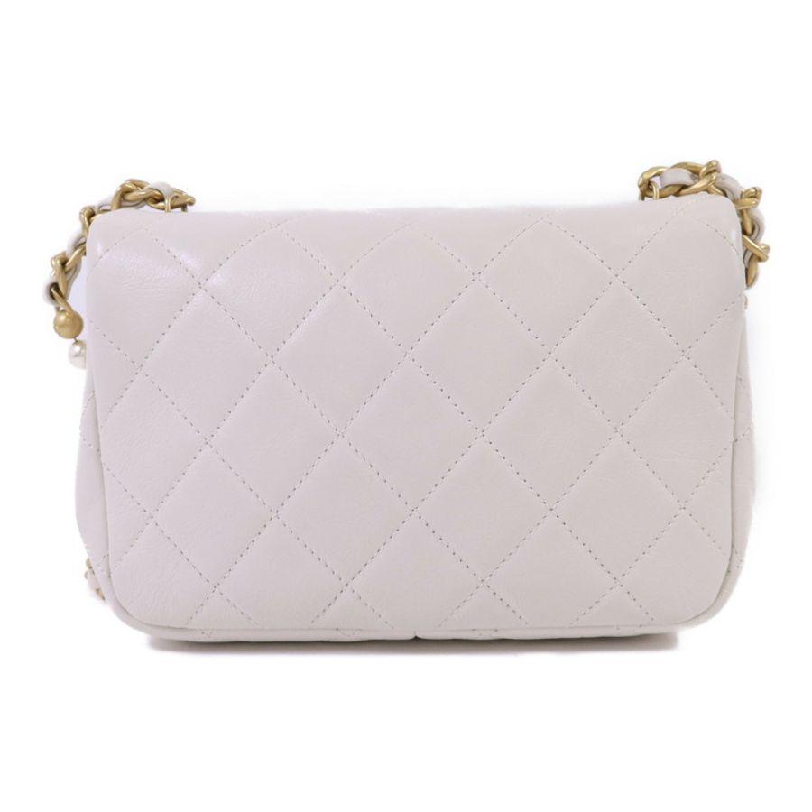 CHANEL 牛皮皮革Shoulder Bag金扣鏈帶肩背袋-1