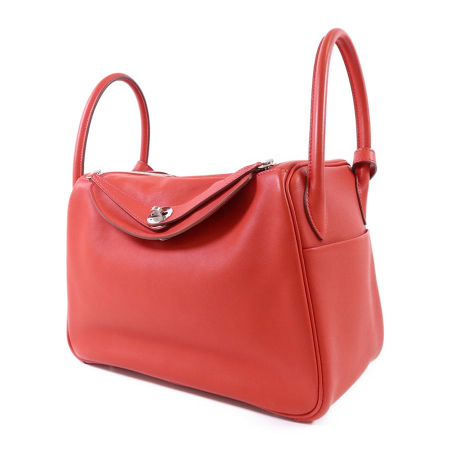 HERMES Evercolor皮革Lindy 30銀扣手挽肩背兩用袋-1