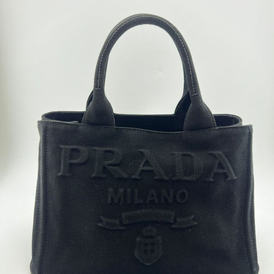 普拉達 Cotton Canvas Small Tote 小型帆布托特包-10