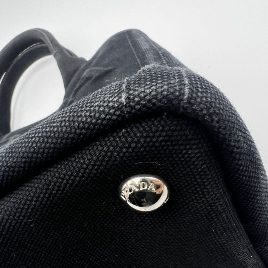 普拉達 Cotton Canvas Small Tote 小型帆布托特包-25