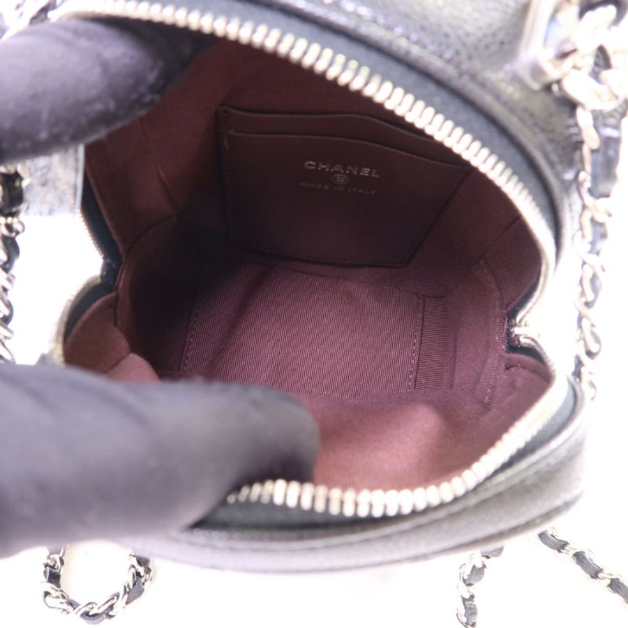 CHANEL 牛皮皮革Mini Backpack銀扣背包-5