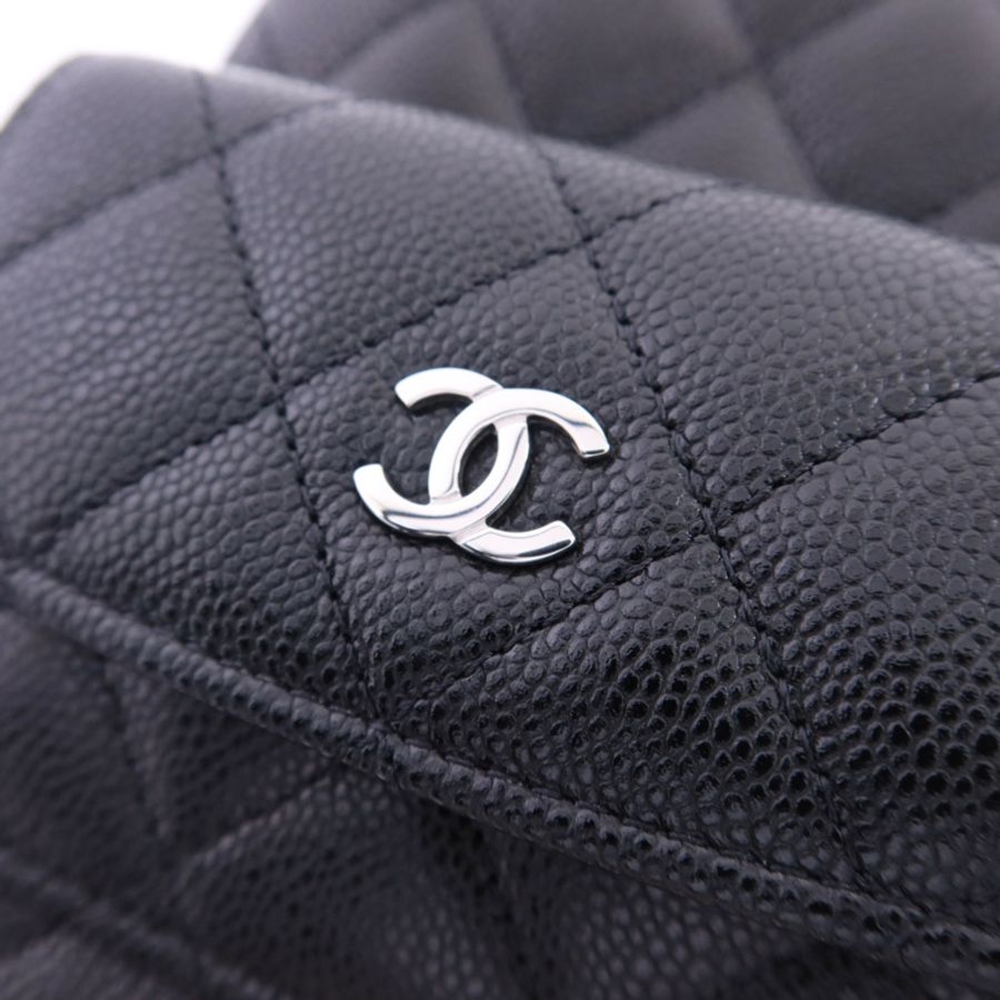 CHANEL 牛皮皮革Mini Backpack銀扣背包-8