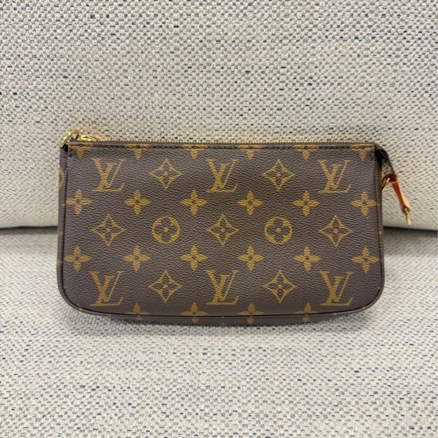 LOUIS VIUTTON 路易威登 麻將包Pochette Accessoires 塗層帆布 金扣 女款 斜背包 手提包 單肩包-1