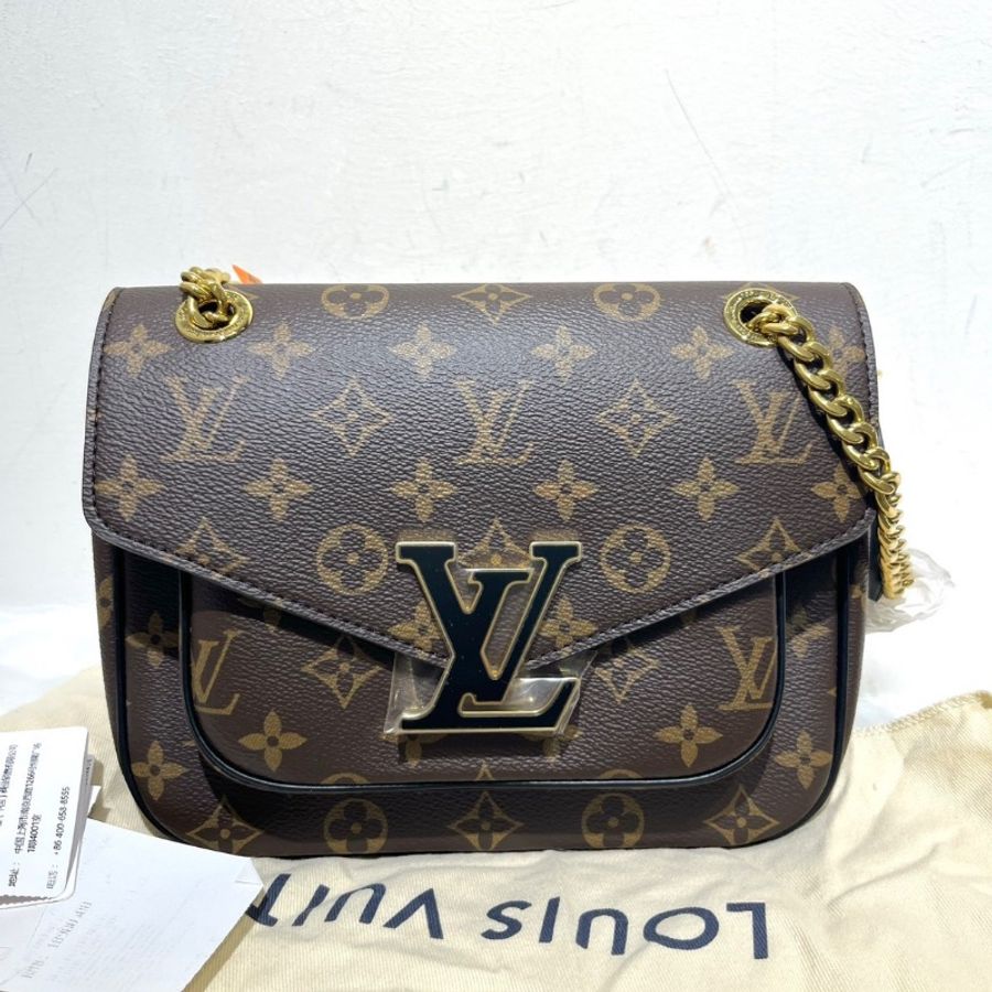 LV Passy 郵差老花肩背斜背包23*19 全新閒置配件塵袋購證-1