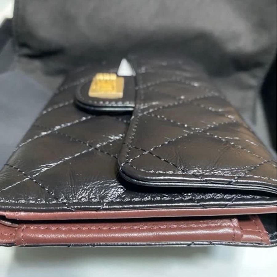 香奈兒三折2.55中夾-手揉牛皮-6
