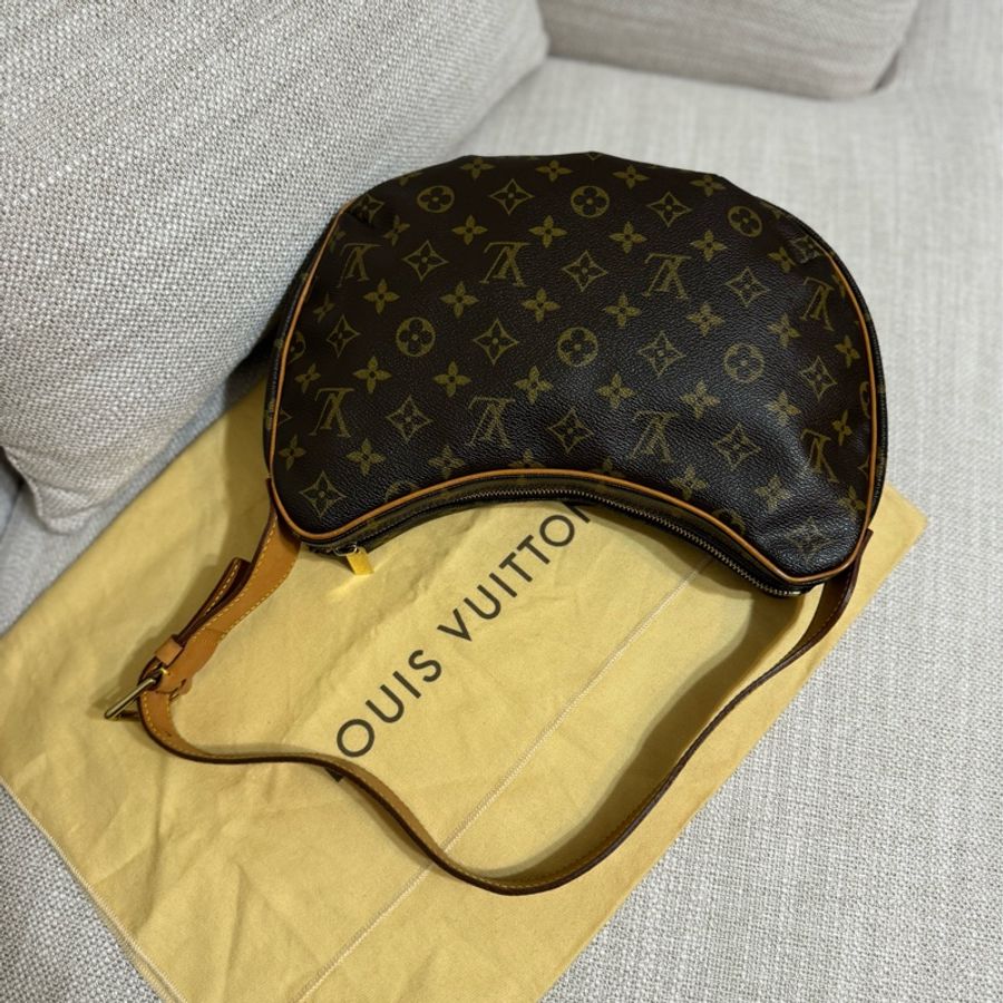最後降價❗️9新以上美品✨LV Croissant Medium 中古可頌包中號🥐碗豆包🫘月亮包/月牙包/腋下包/有塵袋/漂亮包況-20