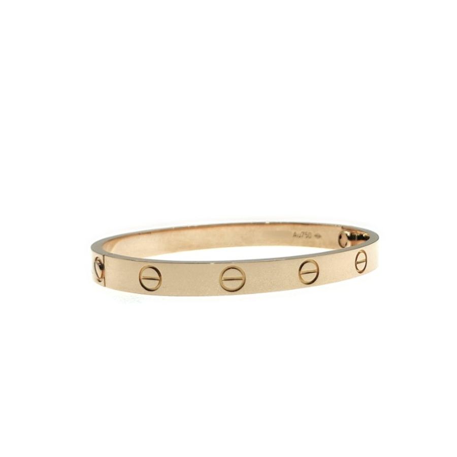 Cartier 卡地亞 Love 18K玫瑰金 寬版無鉆手環 Size 16 Bracelet-2