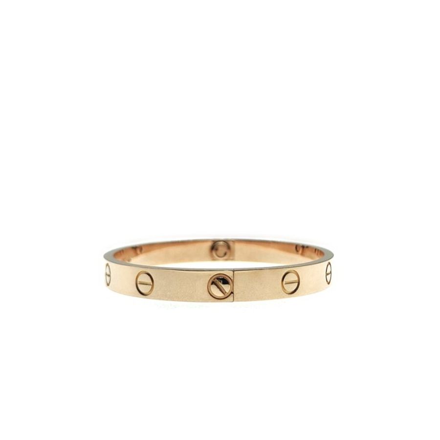 Cartier 卡地亞 Love 18K玫瑰金 寬版無鉆手環 Size 16 Bracelet-3