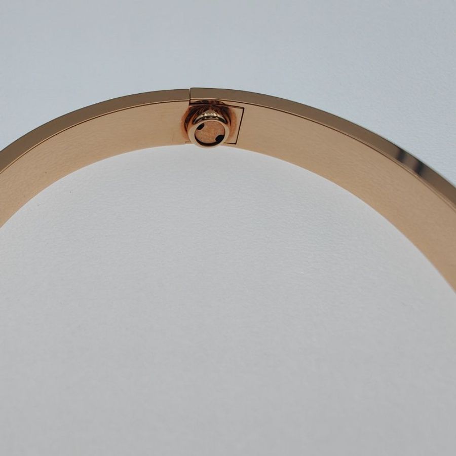 Cartier 卡地亞 Love 18K玫瑰金 寬版無鉆手環 Size 16 Bracelet-7