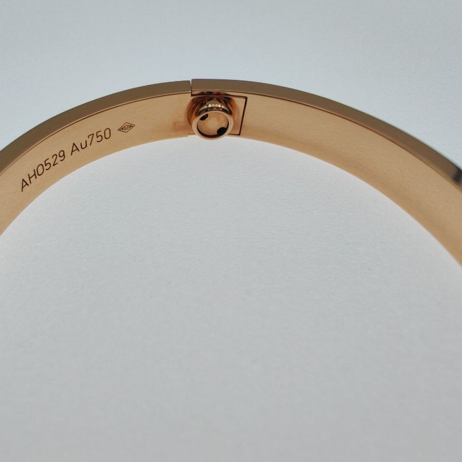 Cartier 卡地亞 Love 18K玫瑰金 寬版無鉆手環 Size 16 Bracelet-8