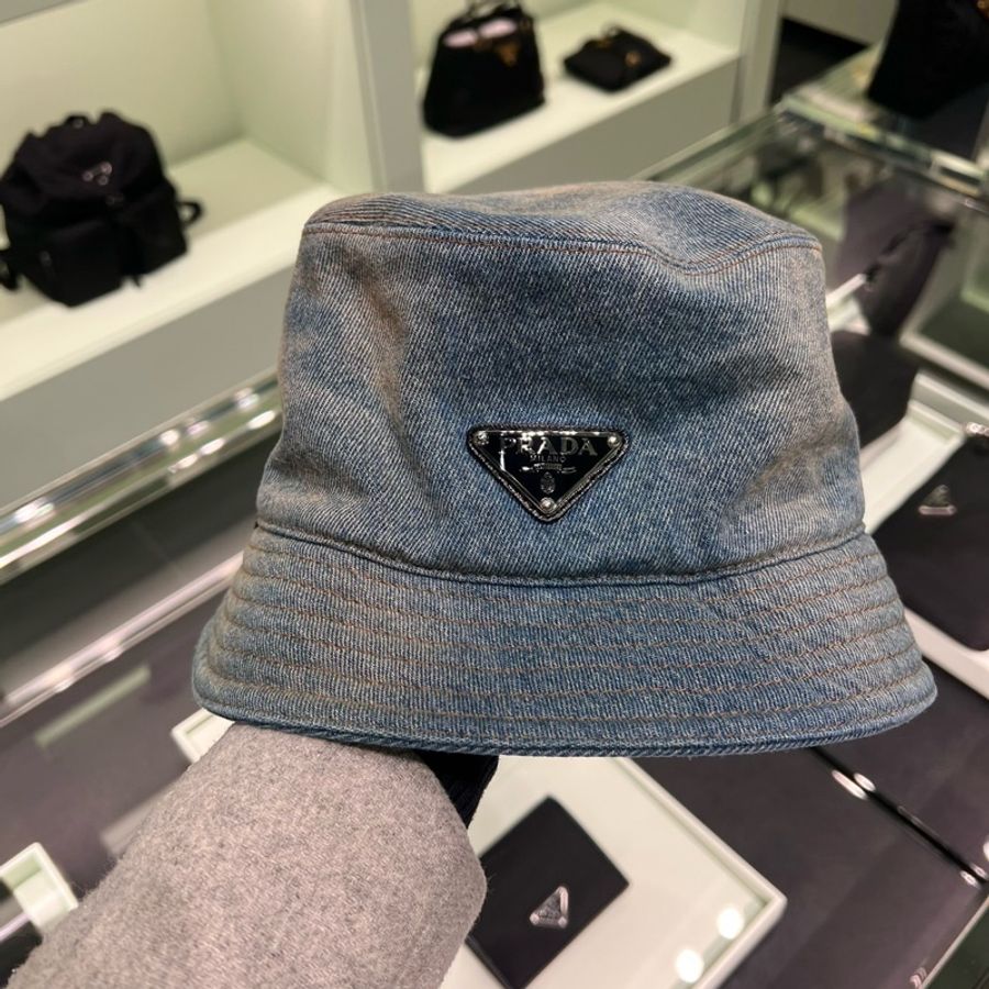 Prada 丹寧漁夫帽-2