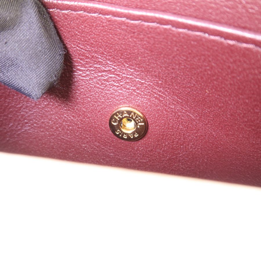 CHANEL 牛皮皮革Chain Shoulder Bag金扣鏈帶肩背袋-10