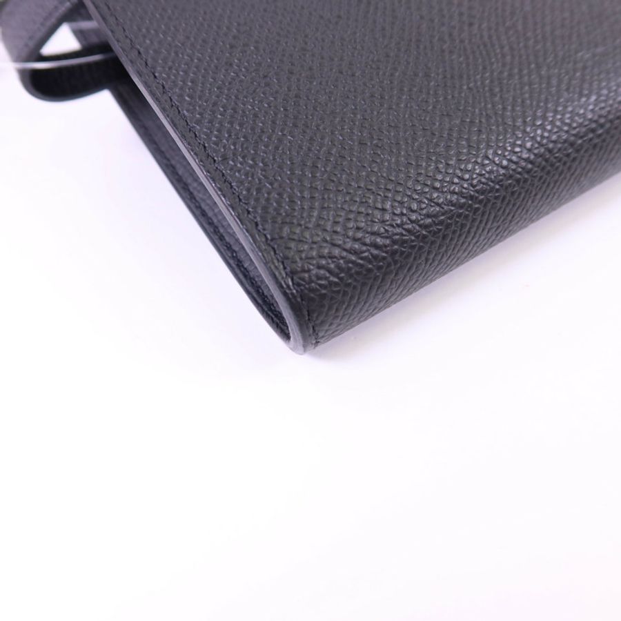 HERMES Epsom皮革Kelly To Go銀扣肩背袋Noir-14