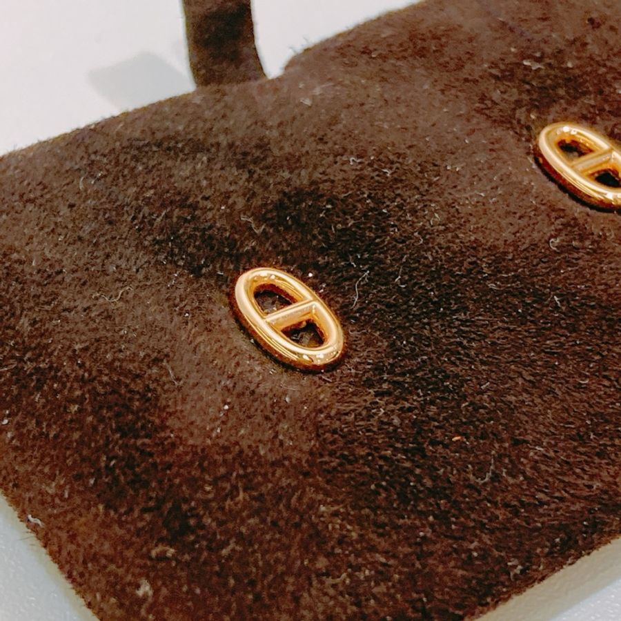TW4652 HERMES 愛馬仕小號豬鼻系列18K玫瑰金耳環CHAINE D'ANCRE EARRINGS 18K ROSE GOLD-2