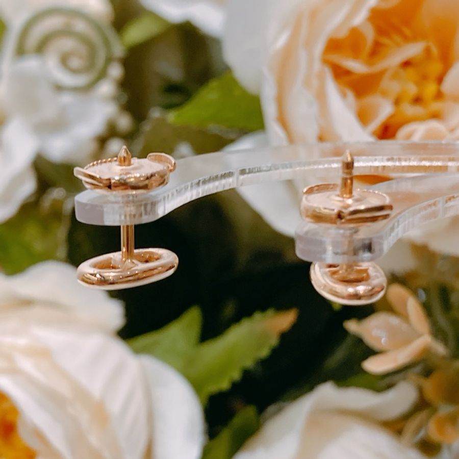 TW4652 HERMES 愛馬仕小號豬鼻系列18K玫瑰金耳環CHAINE D'ANCRE EARRINGS 18K ROSE GOLD-10