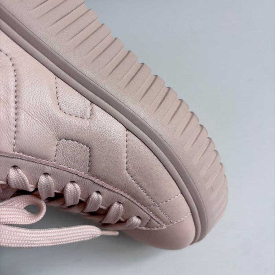 38號 極新::Hogan:: 粉色厚底休閒鞋 H-Stripes Leather Sneakers | Pink-14