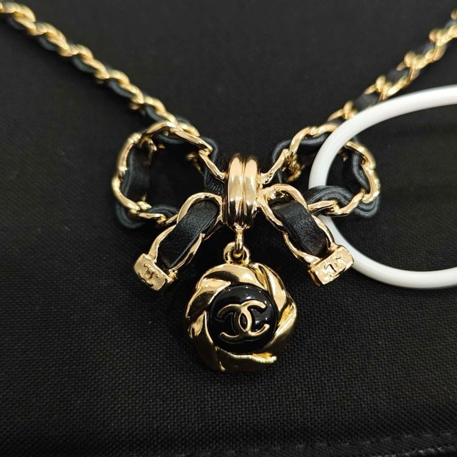Chanel 雙C 蝴蝶結項鍊-7