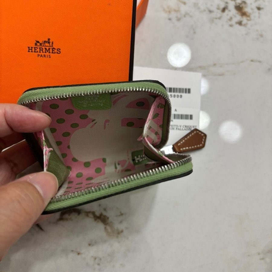 全新閒置 愛馬仕Hermès Silk’in 零錢包|牛油果綠 EPSOM|好裝好拿-2