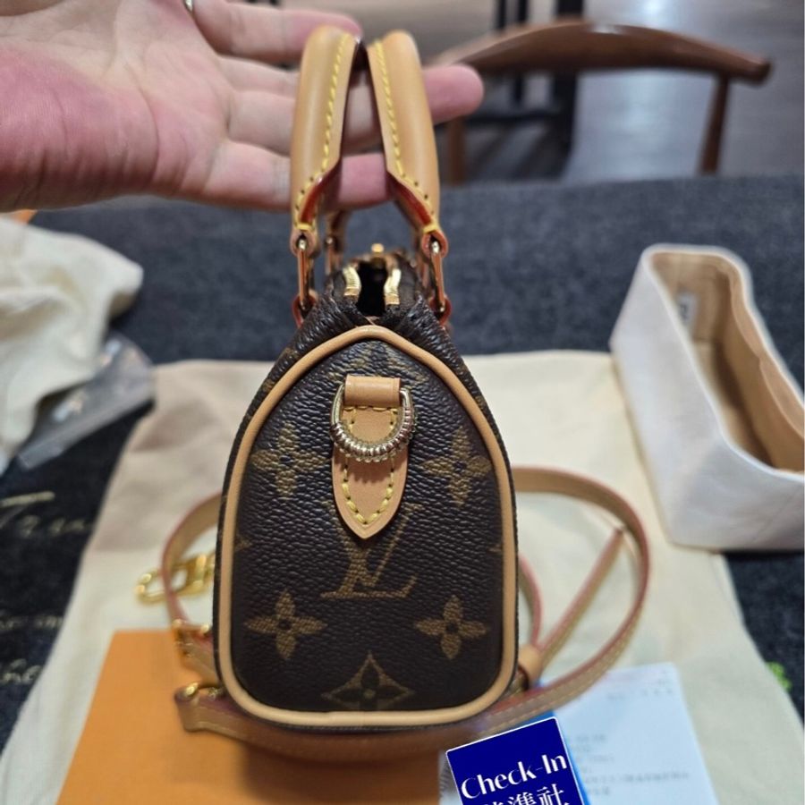【99%新✨有購證送內膽✨】LV Nano Speedy Mini枕頭包-2