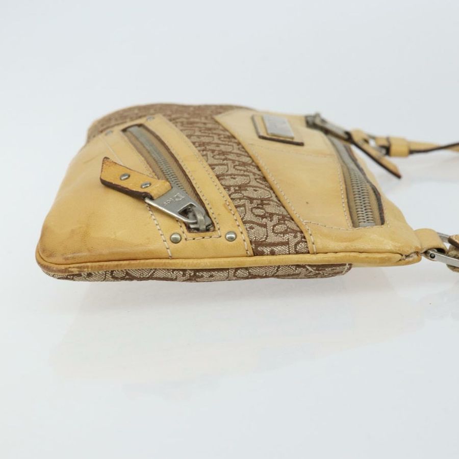 【日本直送】Christian Dior Trotter帆布街頭時尚肩背包 米色 銀色 正品 161759-2