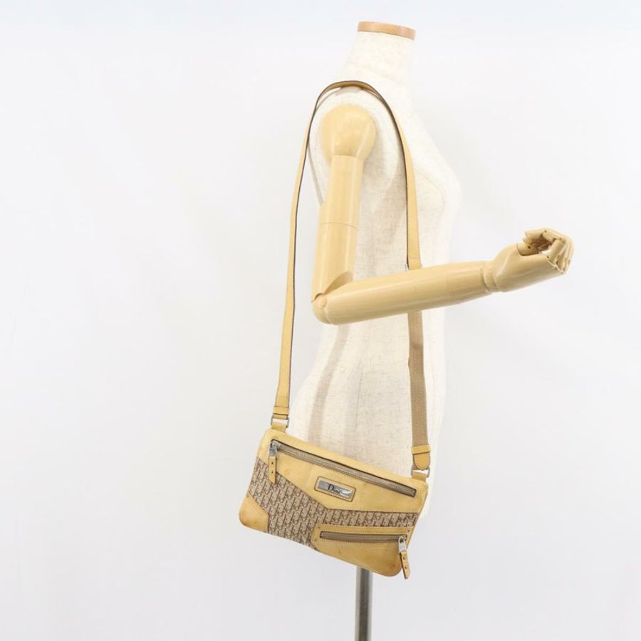【日本直送】Christian Dior Trotter帆布街頭時尚肩背包 米色 銀色 正品 161759-22