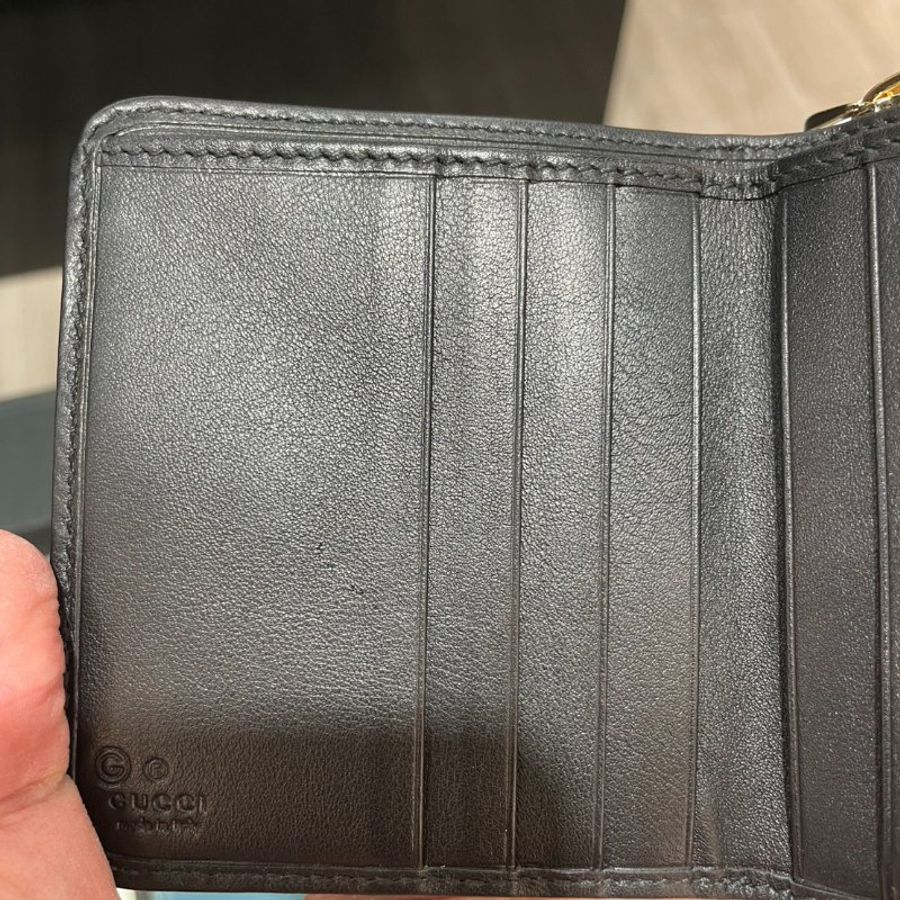 GUCCI 全皮壓紋 短夾/皮夾 93成新-13