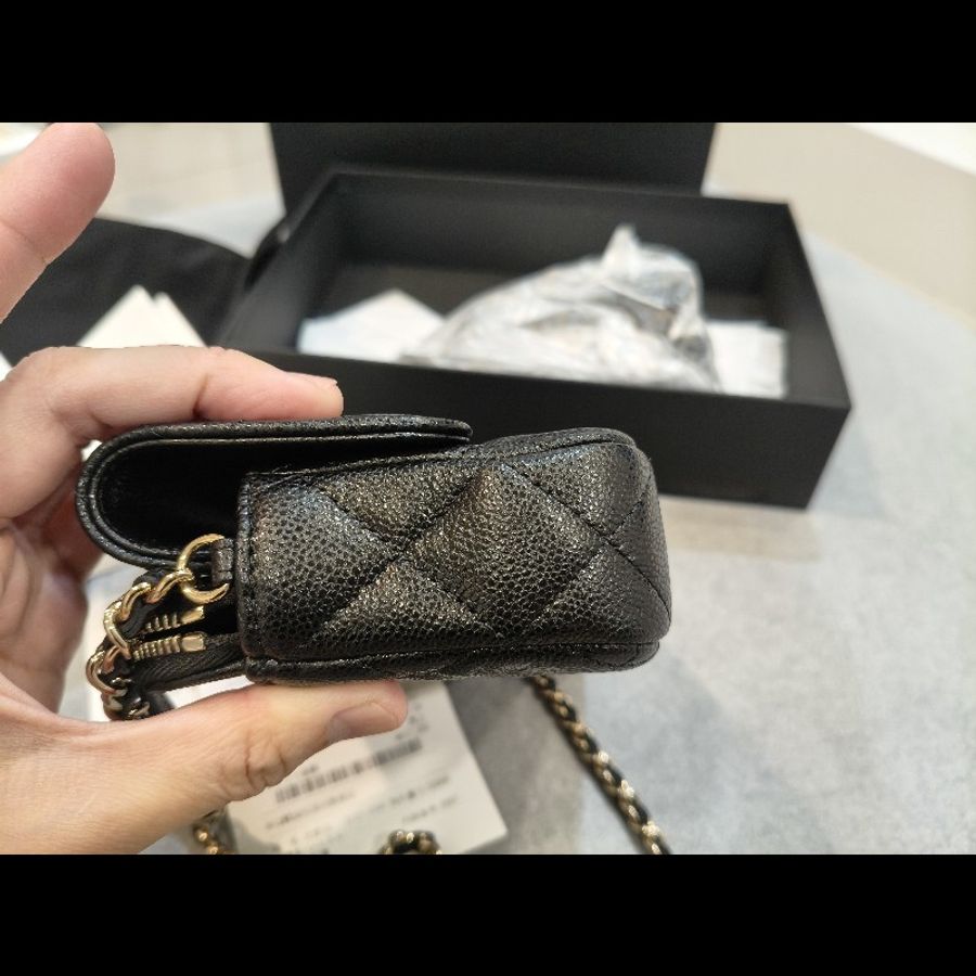 全新Chanel 牛荔枝皮二合一woc-2