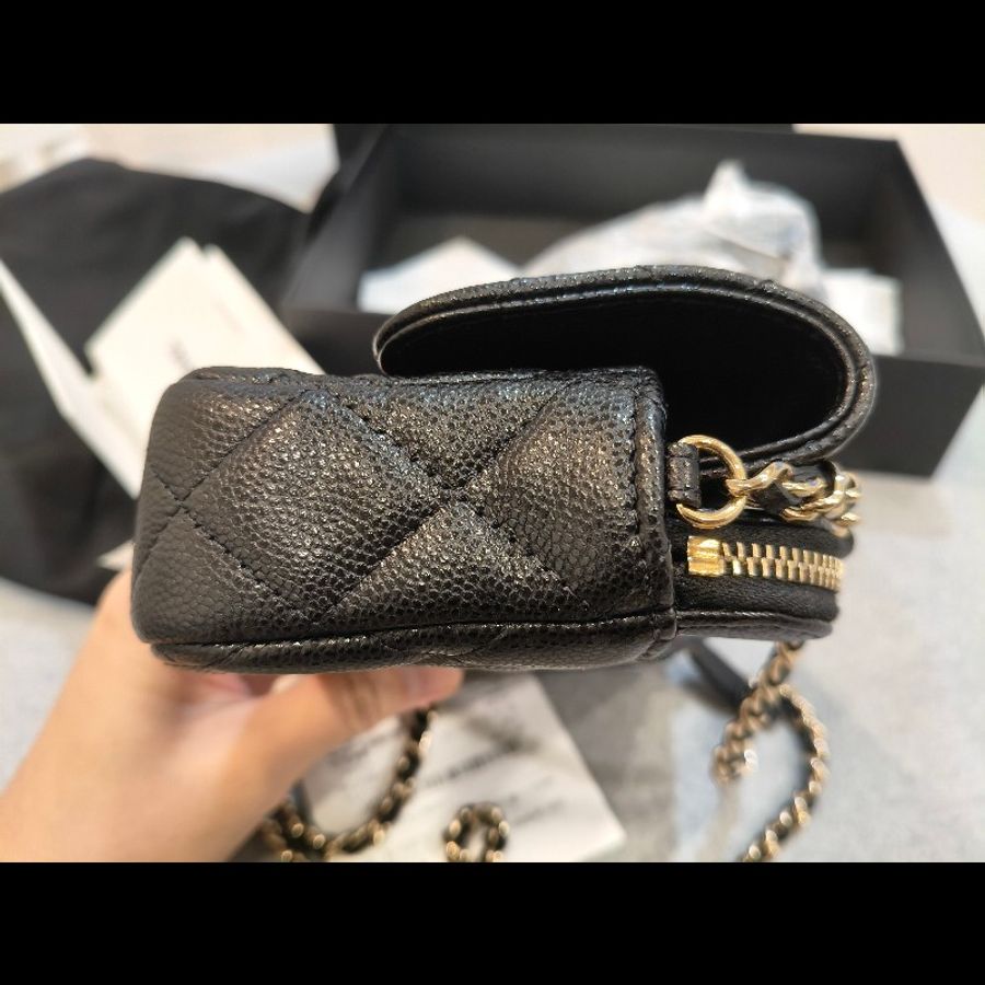 全新Chanel 牛荔枝皮二合一woc-3