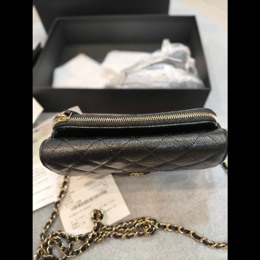 全新Chanel 牛荔枝皮二合一woc-5