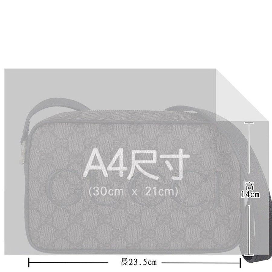 🌟GUCCI 古馳 灰黑色防水布皮雕標相機斜背包 /全新全配美品-4