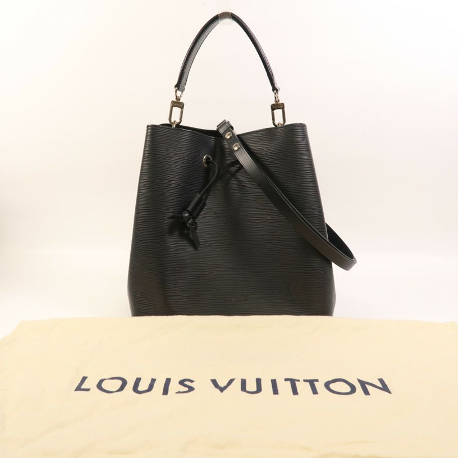 LOUIS VUITTON Epi Neo Noe MM銀扣手挽肩背兩用袋-9