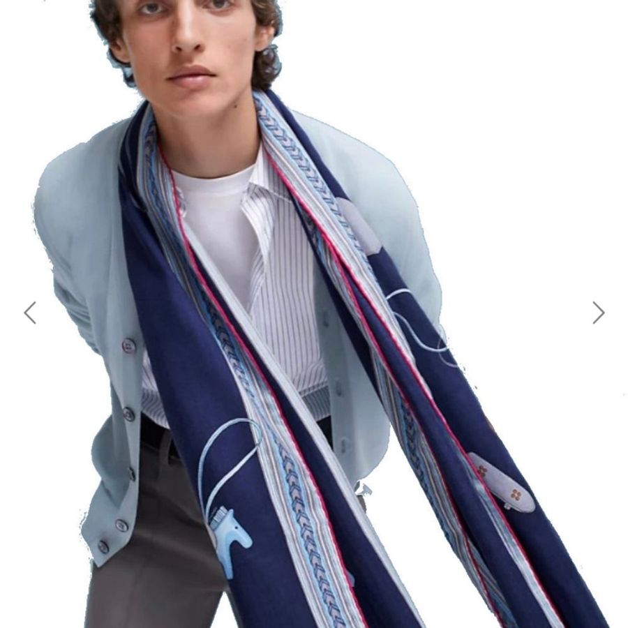 全新 清貨🧡 Hermes cashmere 頸巾 羊绒 圍巾 🐴 Et Gris Gris rectangle-2