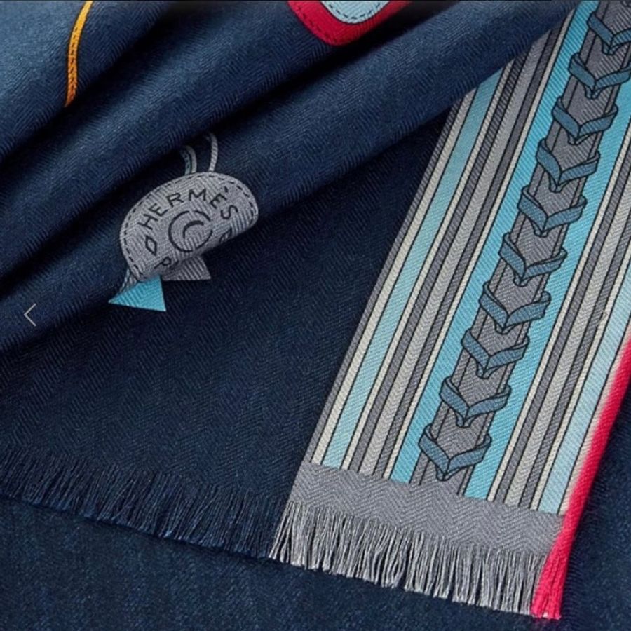 全新 清貨🧡 Hermes cashmere 頸巾 羊绒 圍巾 🐴 Et Gris Gris rectangle-5