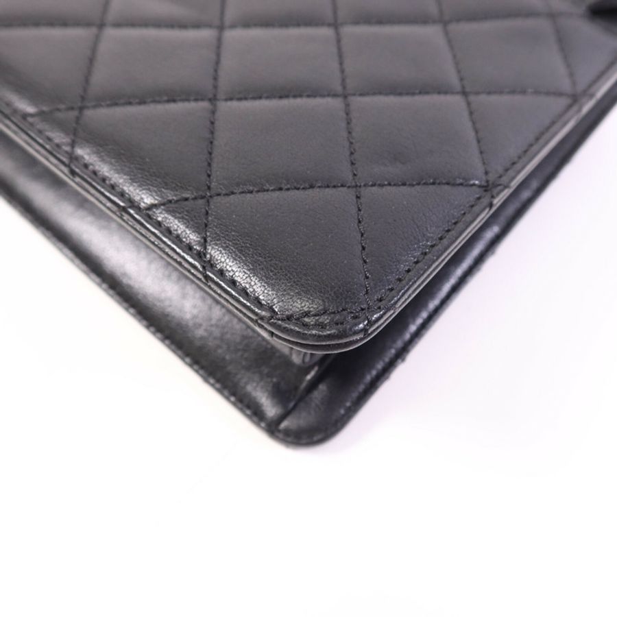 CHANEL 牛皮皮革Chain Shoulder Bag金扣鏈帶肩背袋-12