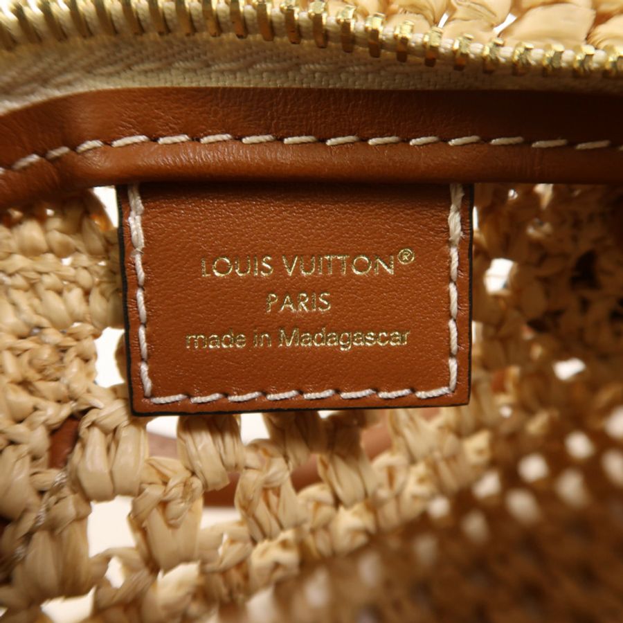 LOUIS VUITTON Raffia Nano Speedy金扣手挽肩背兩用袋-5