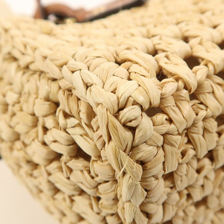 LOUIS VUITTON Raffia Nano Speedy金扣手挽肩背兩用袋-9