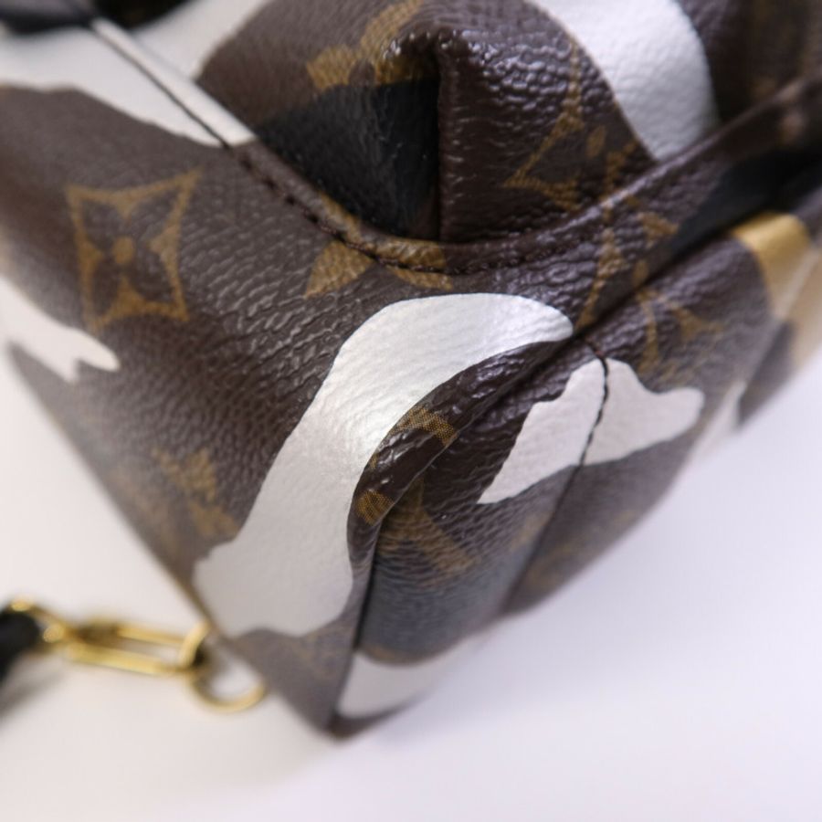 LOUIS VUITTON Monogram Palm Springs BackPack金扣背包-10