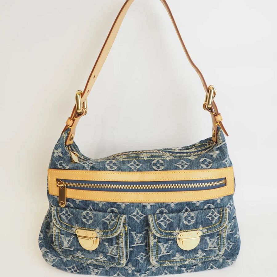 LOUIS VUITTON Baggy 單寧 單肩包-6