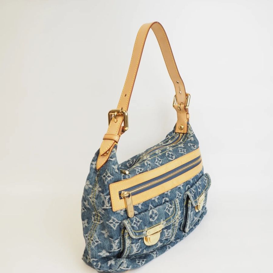 LOUIS VUITTON Baggy 單寧 單肩包-7