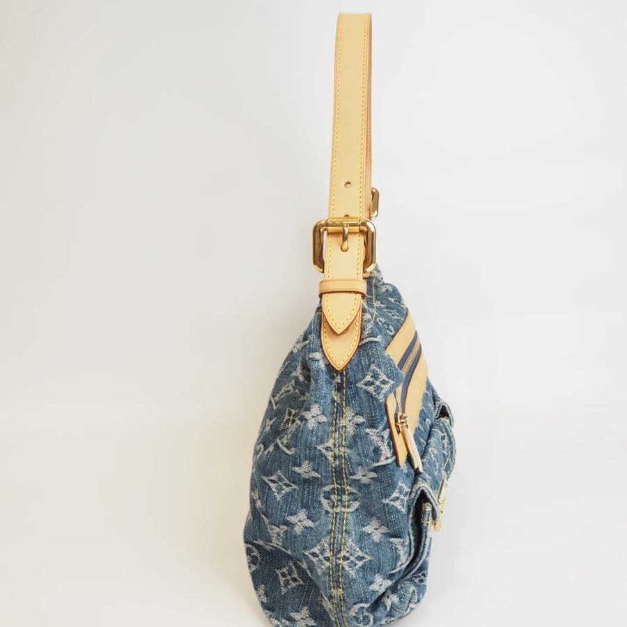 LOUIS VUITTON Baggy 單寧 單肩包-8