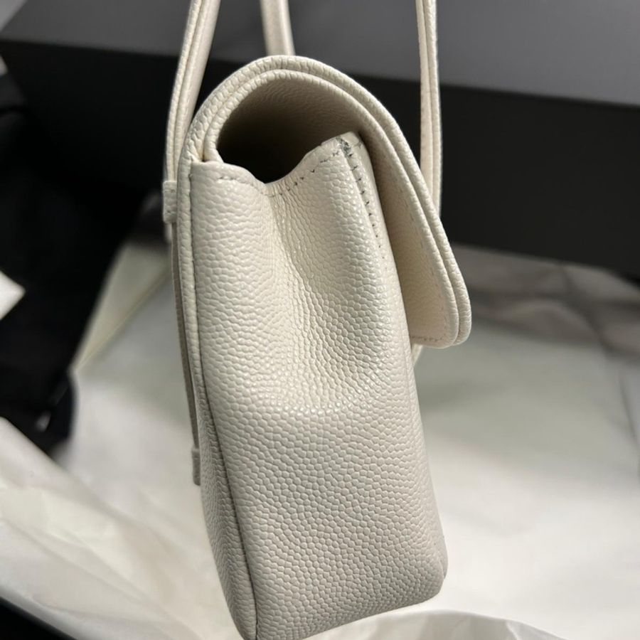 Chanel 26P mini Preppy Coco 白色牛皮 Jennie同款-4