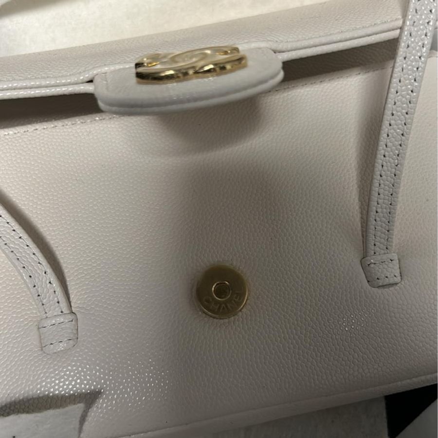 Chanel 26P mini Preppy Coco 白色牛皮 Jennie同款-6