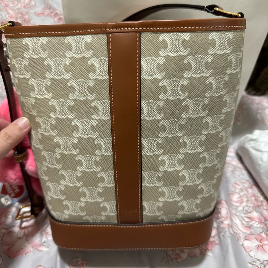 Celine水桶包小號白色(已售出)-7
