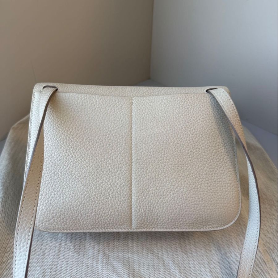Hermes Halzan 25 奶昔白銀扣-1