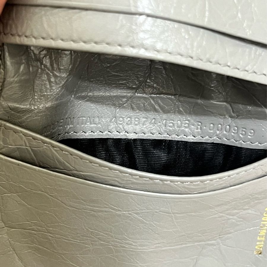 BALENCIAGA巴黎世家·卡片包/ 名片包/ 翻蓋短夾/灰色-2