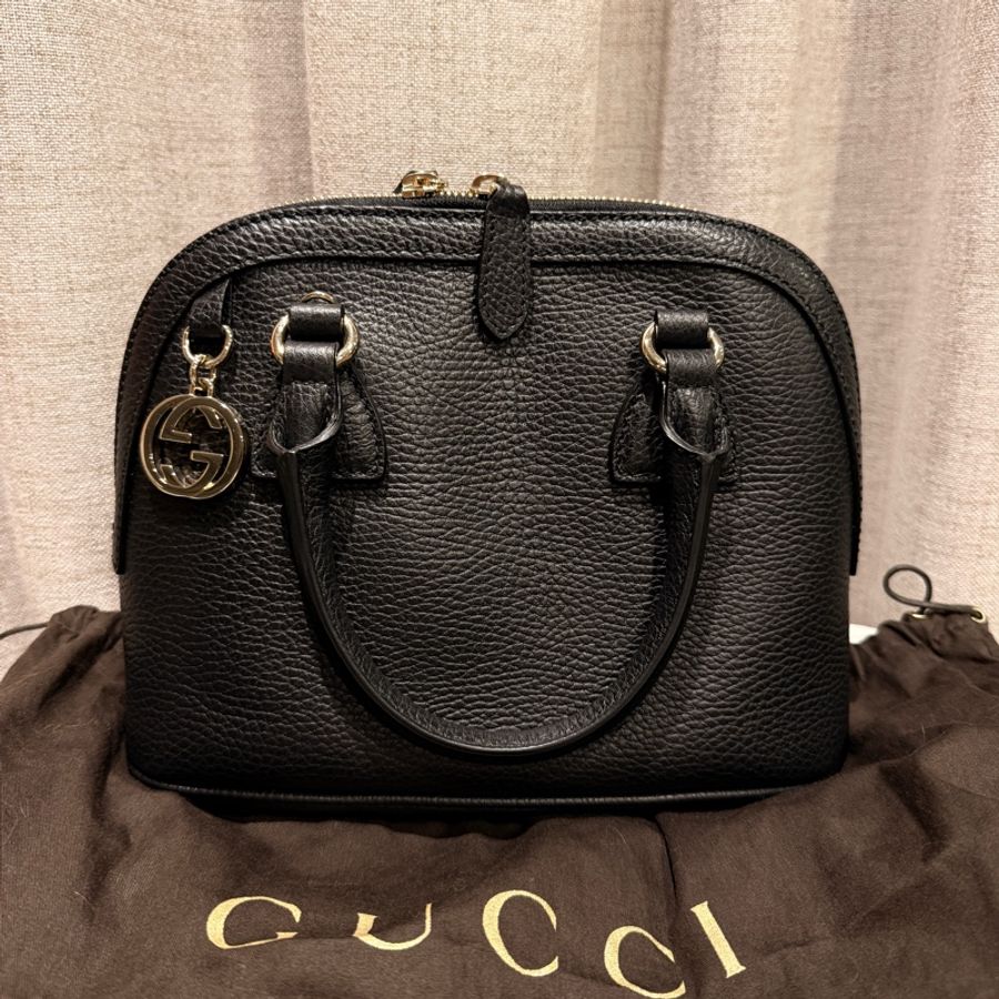 Gucci 貝殼包 近新品✨ 付背帶可肩背-0