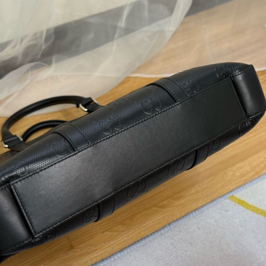 (台灣購證🇹🇼)Gucci男士浮雕公事包💼 背袋全新未使用-5