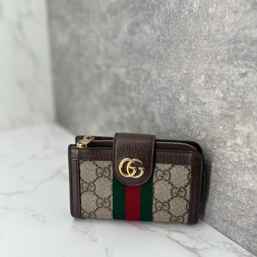 💗香緹國際精品💗 734 Gucci 拉鍊對開短夾-0