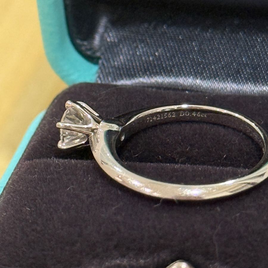 超級便宜!Tiffany Setting 六爪經典鑽戒💍0.46ct-4