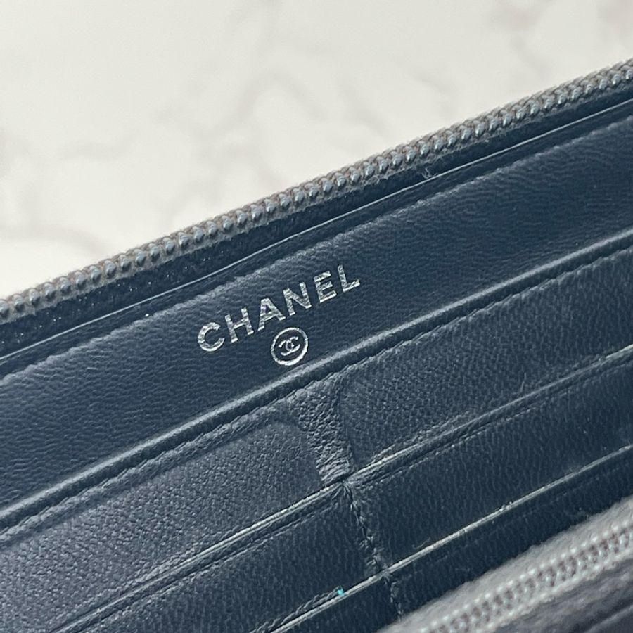 💗香緹國際精品💗 697 Chanel leboy 羊皮 長夾 保卡款-11